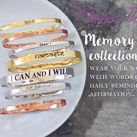 Accept What Is, Let Go Of What Was,.Adjustable Inscription 7mm Wide Brac… - Picture 4 of 4